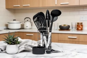 cooking utensil-silicon utensil set with holder